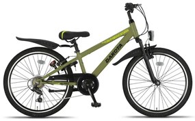 Dakota MTB 24 Inch Junior 7SP Rim Brakes Army GreenAltec