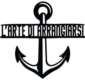 Διακοσμητικό Τοίχου Arrangiarsi 891TNL3488 56x50cm Black Wallity Μέταλλο