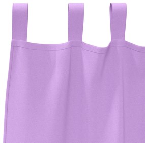 vidaXL Κουρτίνες με κουρτίνες 2 pcs Μοβ 245 x 140 εκ. Πολυεστέρας