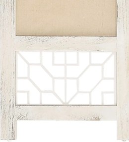 vidaXL Διαχωριστικό Δωματίου με 4 Πάνελ Κρεμ 140 x 165 εκ. Υφασμάτινο