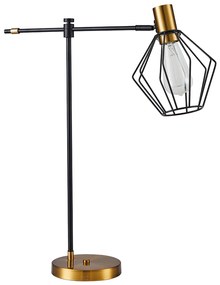 SE21-GM-36-GR1 ADEPT TABLE LAMP Gold Matt and Black Metal Table Lamp Black Metal Grid+