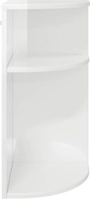 vidaXL End Table Υψηλής γυαλάδας λευκό 29,6 x 29,6 x 60 εκ