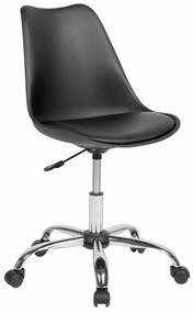 Καρέκλα γραφείου Berwyn 962, Μαύρο, 79x60x60cm, 5 kg, Χωρίς μπράτσα, Με ρόδες, Μηχανισμός καρέκλας: Economic | Epipla1.gr