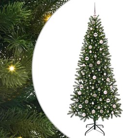 vidaXL Τεχνητό Χριστουγεννιάτικο Δέντρο Πράσινο 210 cm ΠΕ και PVC