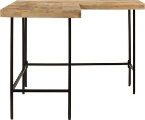 vidaXL Γραφείο 165x110x77 cm Μασίφ Ξύλο Μάνγκο και Σίδερο