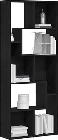vidaXL Βιβλιοθήκη Μαύρη Δρυς 67x24x161 εκ. από Τεχνητό Ξύλο