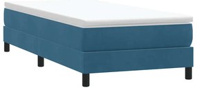 vidaXL Κρεβάτι Boxspring χωρίς Στρώμα Σκούρο Μπλε 80x220 εκ. Βελούδινο