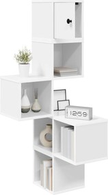 vidaXL Ράφι Γωνίας Τοίχου Λευκό 48 x 48 x 120 εκ. Επεξεργασμένο Ξύλο