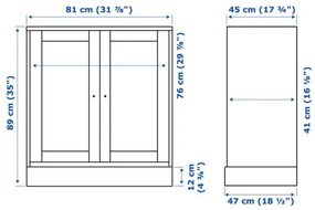 HAVSTA ντουλάπι με μπάζα, 81x47x89 cm 005.292.42
