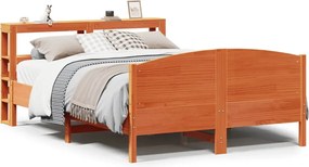 vidaXL Σκελετός Κρεβ. Χωρίς Στρώμα Καφέ Κεριού 150x200 εκ Μασίφ Πεύκο