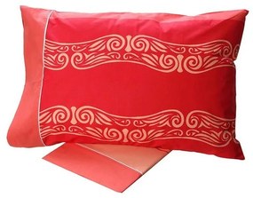 Σετ Σεντόνια Cotton Feelings εμπριμέ 2017 Red Μονό (160x260)