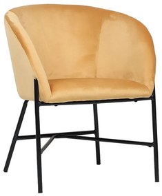 Καρέκλα - Πολυθρόνα Julia βελούδο κίτρινο 61x57x74εκ 61x57x74 εκ.