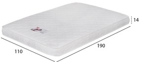 Στρώμα Με Foam Χωρίς Ελατήρια Jordy 110x190 (Roll Packing) Λευκό
