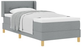 vidaXL Στρώμα με Βαθμίδα σε Ανοιχτό Γκρι, 90 x 200 εκ. Υφασμάτινο