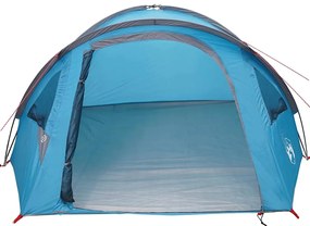 vidaXL Σκηνή Camping με στέγη Μπλε 308 x 268 x 130 εκ. Πολυεστέρας