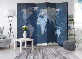 Διαχωριστικό με 5 τμήματα - Dark Blue World [Room Dividers] 225x172