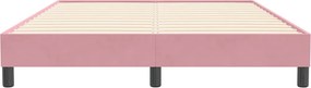 vidaXL Box Spring κρεβάτι χωρίς στρώμα ροζ 160x210 cm Βελούδινο