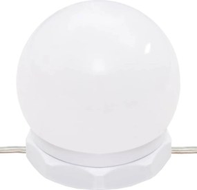 vidaXL Μπουντουάρ με LED Σετ Λευκό 86,5 x 35 x 136 εκ.