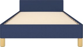 vidaXL Σκελετός Κρεβατιού Χωρίς Στρώμα Μπλε 90x200 εκ. Υφασμάτινο