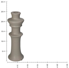 Κηροπήγιο ArteLibre Μπεζ Κεραμικό 8x8x24cm