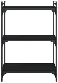 vidaXL Βιβλιοθήκη 3 Επιπέδων Μαύρη 60 x 30 x 86 εκ. από Επεξεργ. Ξύλο