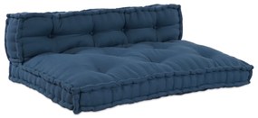 vidaXL Μαξιλάρι Σαλονιού 2 pcs Ινδικο 60 x 40 εκ. Βαμβάκι