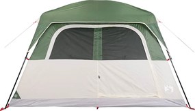 vidaXL Σκηνή Οικογενειακή 6 Ατόμων Αδιάβροχη Πράσινη