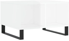 vidaXL Τραπεζάκι Σαλονιού Γυαλ. Λευκό 60x50x36,5 εκ. Επεξεργ. Ξύλο