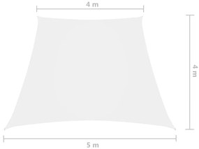 vidaXL Πανί Σκίασης Τραπέζιο Λευκό 4/5 x 4 μ. από Ύφασμα Oxford