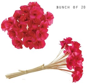 Διακοσμητικά Λουλούδια Σε Μπουκέτο EI1444 26x14x15cm Pink Ξύλο