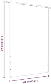 vidaXL Διαχωριστικό Βεράντας Κόκκινο 140 x 240 εκ. Ύφασμα Oxford