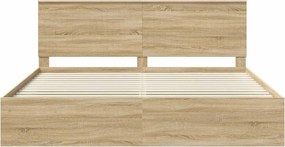 vidaXL Σκελετός Κρεβατιού Sonoma Δρυς 200 x 200 cm