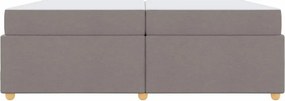 vidaXL Σκελετός Κρεβατιού Taupe 200 x 200 cm ύφασμα
