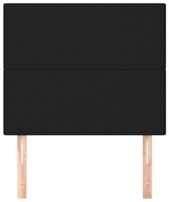 VidaXL Κεφαλάρι Κρεβατιού Μαύρο 80x5x118/128 εκ. Ύφασμα