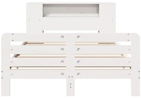 vidaXL Σκελετός Κρεβ. Χωρίς Στρώμα Λευκό 120x190 εκ Μασίφ Πεύκο