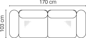Καναπές Piretta Διθέσιος - 170.00Χ103.00Χ75.00cm