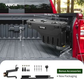 VEVOR Truck Bed Storage Tool Box 2019-20 Chevrolet Silverado 1500 Left+Right