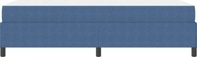 vidaXL Σκελετός Κρεβατιού με στρώμα Μπλε 100 x 200 cm ύφασμα