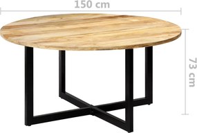 vidaXL Τραπεζαρία 150 x 73 εκ. από Μασίφ Ξύλο Μάνγκο