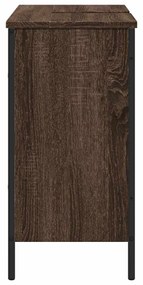 vidaXL Ντουλάπι Νιπτήρα Μπάνιου Καφέ Δρυς 80x30x60 εκ. Επεξ. Ξύλο