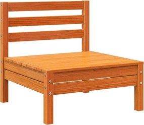 vidaXL Καναπές Κήπου Χωρίς Μπράτσα 4 τεμ. Καφέ Κεριού Μασίφ Πεύκο