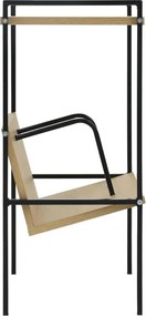 vidaXL Βιβλιοθήκη 2 Επιπέδων Μαύρο/Δρυς 52x28x59εκ. Επεξεργασμένο Ξύλο