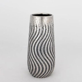 Βάζο Κεραμικό 752-20388 13x13x27,5cm Grey-Silver Estheti Home Ceramic