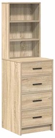 vidaXL Highboard Sonoma Δρυς 40 x 41 x 135 εκ. Επεξεργασμένο ξύλο