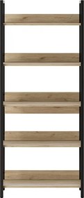 Βιβλιοθήκη Connect Megapap χρώμα florida oak 73x35x172εκ.