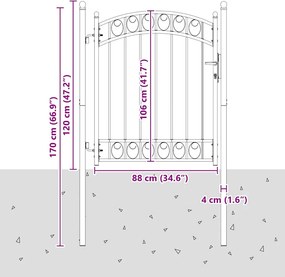 vidaXL Πόρτες περίφραξης EMMEN 104 x 106 cm Κλειδώσιμο
