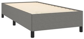 vidaXL Κρεβάτι Boxspring με Στρώμα Σκούρο Γκρι 80x200 εκ. Υφασμάτινο