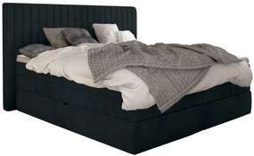 Επενδυμένο κρεβάτι Melantha με στρώμα και ανώστρωμα-140 x 200-Prasino Skouro