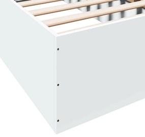 vidaXL Πλαίσιο Κρεβατιού Λευκό 90 x 190 εκ. από Επεξεργασμένο Ξύλο