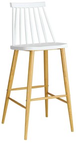 Σκαμπό Μπάρ Lavida White ΕΜ153,1 43X49X107 cm Σετ 2τμχ Metal, Polypropylene